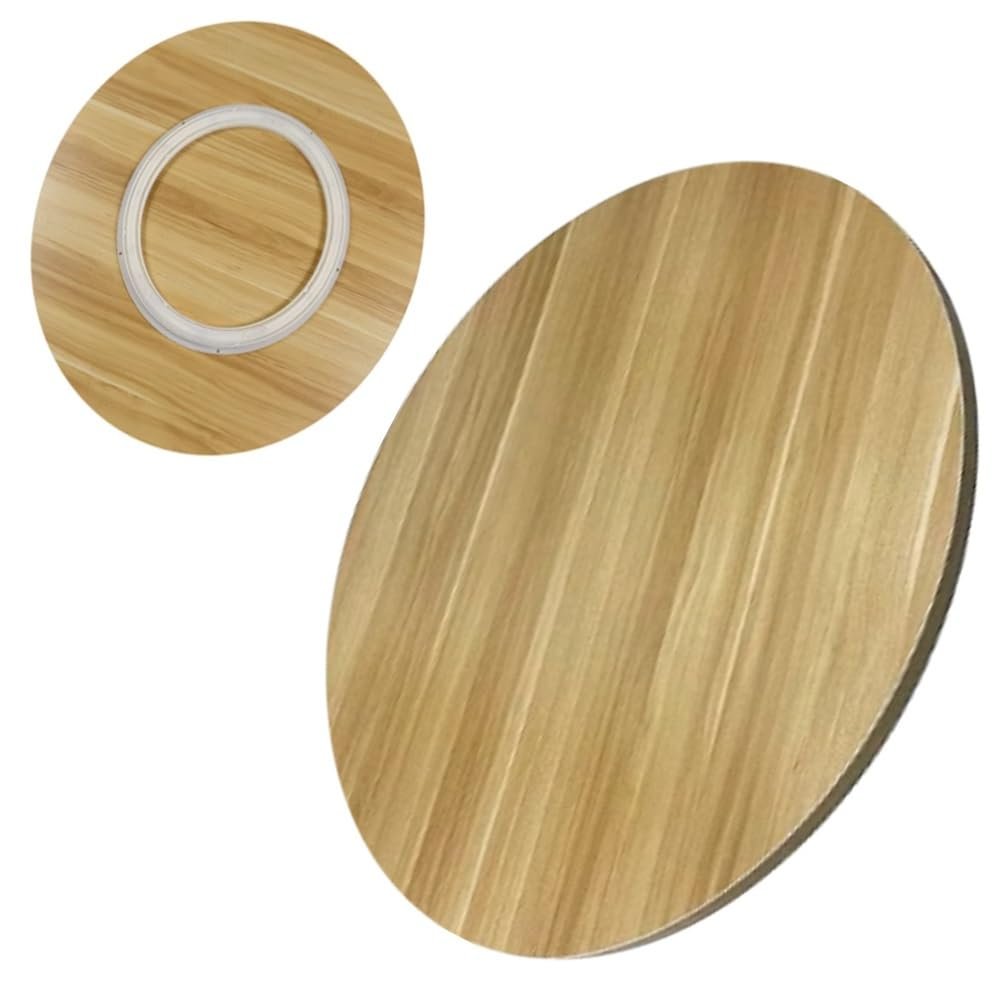 FUREMA Wood Revolving Plate Large Lazy Susan 30in 20in 24in 36in 40in 50in, Kitchen Turntable 360 Swivel, Service Tray for Dining Table, Sturdy, Oversized, Easy to Clean (Color : Light Walnut, Size