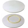 FUREMA 30in 36in 40in Large Lazy Susan Wood Turntable Kitchen Rotating Tray Spinning Serving Plate for Countertop Table, 360 Swivel Tray, Oversized Tabletop (Color : White, Size : 90cm (36 in)) view 2
