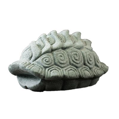 IBONSON Ceramic Tea Set Classic Turtle Shell Tea Pet, Green Sand Stone Tea Pet, Chinese Tea Ceremony Accessories, Home Decoration Ornaments Kung Fu Tea Set