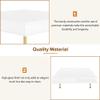 AMNOOL 33.40 Inch High Gloss Coffee Table with 2 Small Drawers and 4 Gold Legs 2-Tier Square Center Table Cocktail Table Decorative Display Table for Bedroom Living Room Office (White) view 4