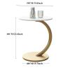 Coffee End Table 19.6''x23.6'' Round Side Table, Nightstand Coffee End Table for Living Room, Bedroom, Small Spaces, Easy Assembly Side Table Home Decor Bedside Table with Metal Legs Side Table (Colo view 2