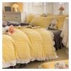 Winter Thickened facecloth Quilt Cover Warm Coral Velvet Quilt Cover Sheet Pillowcase Soft Luxury Quilt Cover Bedding Set, Luxury Bed in a Bag (E 180x220cm) view 3