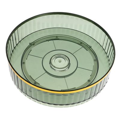 Ciieeo Convenient Rotating Desktop Organizer for Makeup and Spices Multi-Functional Storage Tray for Bathroom Kitchen Pantry and Vanity Green