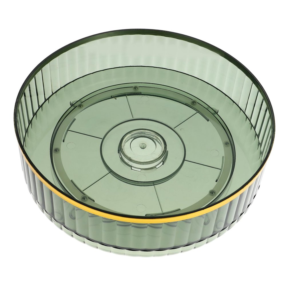Ciieeo Convenient Rotating Desktop Organizer for Makeup and Spices Multi-Functional Storage Tray for Bathroom Kitchen Pantry and Vanity Green