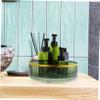 Ciieeo Convenient Rotating Desktop Organizer for Makeup and Spices Multi-Functional Storage Tray for Bathroom Kitchen Pantry and Vanity Green view 4