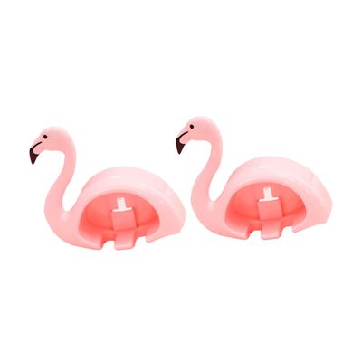 Ciieeo 2pcs Flamingo Cup Toothbrush Holder Rack Cute Bathroom Storage for Toothbrushes Easy to Install Space-Saving Design for Boys and Girls and Girls
