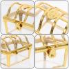 ABOOFAN 12pcs Treasure Chest Candy Boxes Gold Plastic Plastic Treasure Chest Party Favor Boxes Present Goodie Boxes for Wedding Christmas Birthday Party Decoration view 3