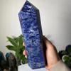 AtkitS Natural Natural Crystal Energy Tower Blue Square Natrium Wand Reiki Healing (Size : 150-200g) view 1