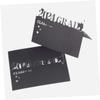 PLAFOPE 50pcs Black Graduation Place Cards Elegant Reserved Table Signs for Events Tented Name Cards for Banquets Easy to Write Graduation Seating view 2