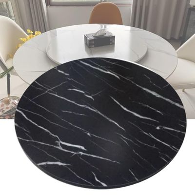 FUREMA 30in 27in 36in Wooden Lazy Susan Swivel Tray for Dining Table, Round Tabletop Turntable, Smooth Serving Tray with Base, for Home Kitchen, Heavy Duty (Color : Black Marble, Size : 90cm (36 in)