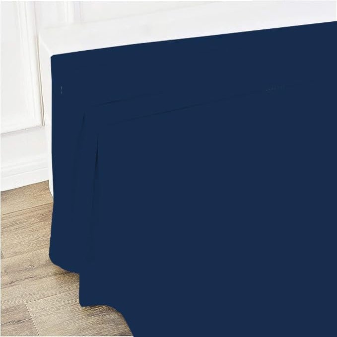 1Picee Flat Sheet 100% Egyptian Cotton 1000 Thread Count Bed Sheet Oversized King Plus Size (120" x 120") - Ultra-Soft, Breathable, Fade & Wrinkle Free - Navy Blue Solid