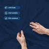 1Picee Flat Sheet 100% Egyptian Cotton 1000 Thread Count Bed Sheet Oversized King Plus Size (120" x 120") - Ultra-Soft, Breathable, Fade & Wrinkle Free - Navy Blue Solid view 4