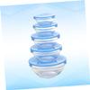SHOWERORO 5pcs Heat-resistant Glass Bowl Set Lid for Fresh Food Storage for Kitchen Organization and Meal Prep view 3