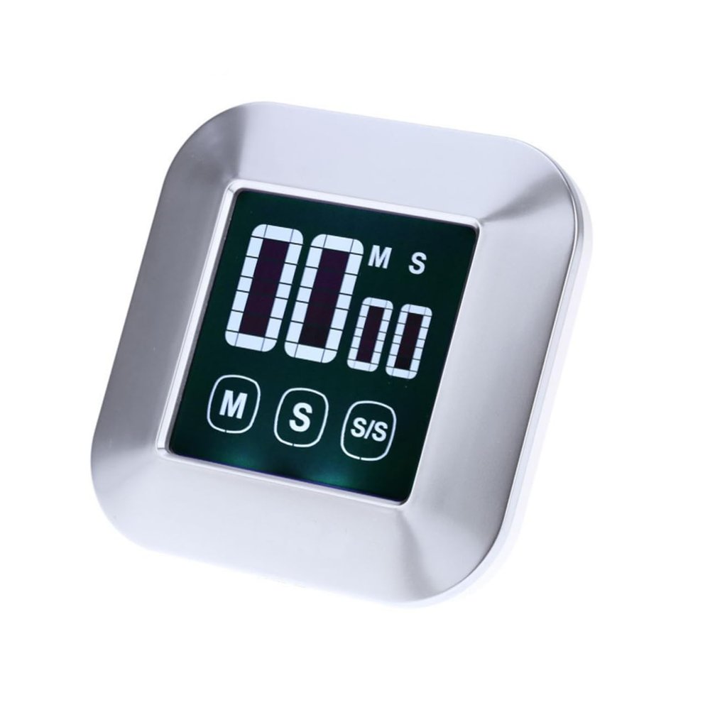 SHOWERORO Touch Screen Kitchen Timer with Magnet LCD Display Stopwatch Function Bracket for Cooking Exercise and Daily Use