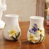 Soap Dispenser Bathroom Accessories Set Emulsion Dispensing Pump Set European Ceramic Modern Minimalist Garden Style Stereoscopic Butterfly Bathroom Accessories Set Decorative Gifts liquid soap dispen view 3