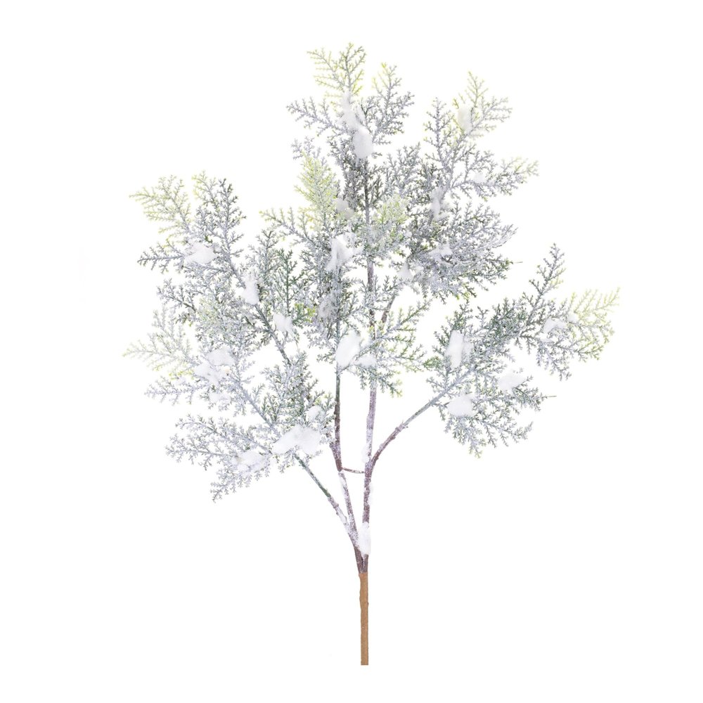 HomeLoft Basics Snowy Cedar Branch (Set of 12) 21"" H Plastic