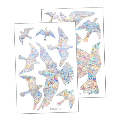 ABOOFAN Anti-Collision Bird Window Sticker Colorful DIY Decorative Cling Removable Static Cling for Living Sun Design to Prevent Window Strikes