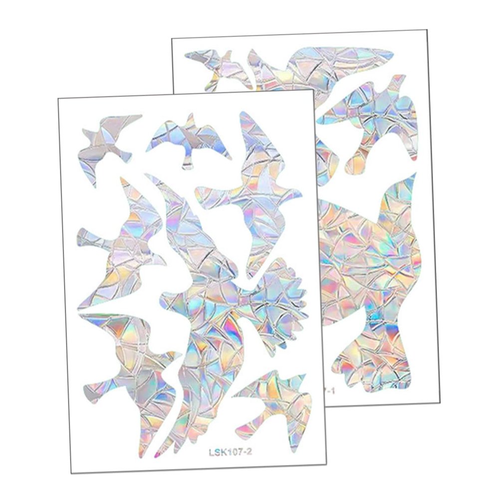 ABOOFAN Anti-Collision Bird Window Sticker Colorful DIY Decorative Cling Removable Static Cling for Living Sun Design to Prevent Window Strikes