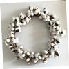 ULDIGI 44cm Wood Simulation Cotton Garland Christmas Greenery Wreath for Door Decor view 3