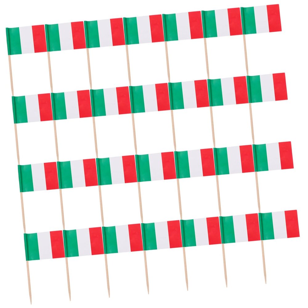 ABOOFAN 300pcs National Flag Toothpick Picks for Cocktail Toppers and Dessert Decorations Independence Day and Special Celebrations