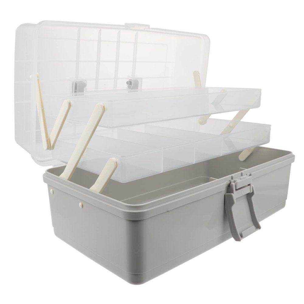 NOLITOY Quality Plastic Medicine Cabinet Capacity Storage Box Portable Medicine Organizer