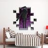 STICKER SWAG Custom Gaming Wall Decal Personalized Gamer Room Decor with Name, Removable Vinyl Wall Sticker (Purple Block) view 1
