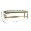 End of Bed Bench Upholstered Bench,Bedroom Bench for End of Bed, Dining Bench Entryway Shoe Bench with Button Tufted Padded Seat for Living Room, Vanity Bench Foot-Stool with Carved Wood Legs, Gray Fo view 3