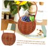 Hand Woven Storage Basket with Handle, Small PP Iron Basket view 3