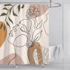 HNBFKD Bathroom Abstract Bohemian Shower Curtain Medieval Minimalist Art Polyester Fabric Shower Curtain with 12 Hooks 43x87in(WxH)/110x220cm view 1