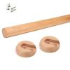 YUNDUOKEJI Wooden Wall Mounted Closet Rod with Base, Closet Rod for Hanging Clothes Premium,suitableSaving Space Natural Beech Wood Hanger Rods with End Caps(Size:80cm,Color:2cm) view 1