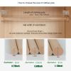 YUNDUOKEJI Wooden Wall Mounted Closet Rod with Base, Closet Rod for Hanging Clothes Premium,suitableSaving Space Natural Beech Wood Hanger Rods with End Caps(Size:80cm,Color:2cm) view 2