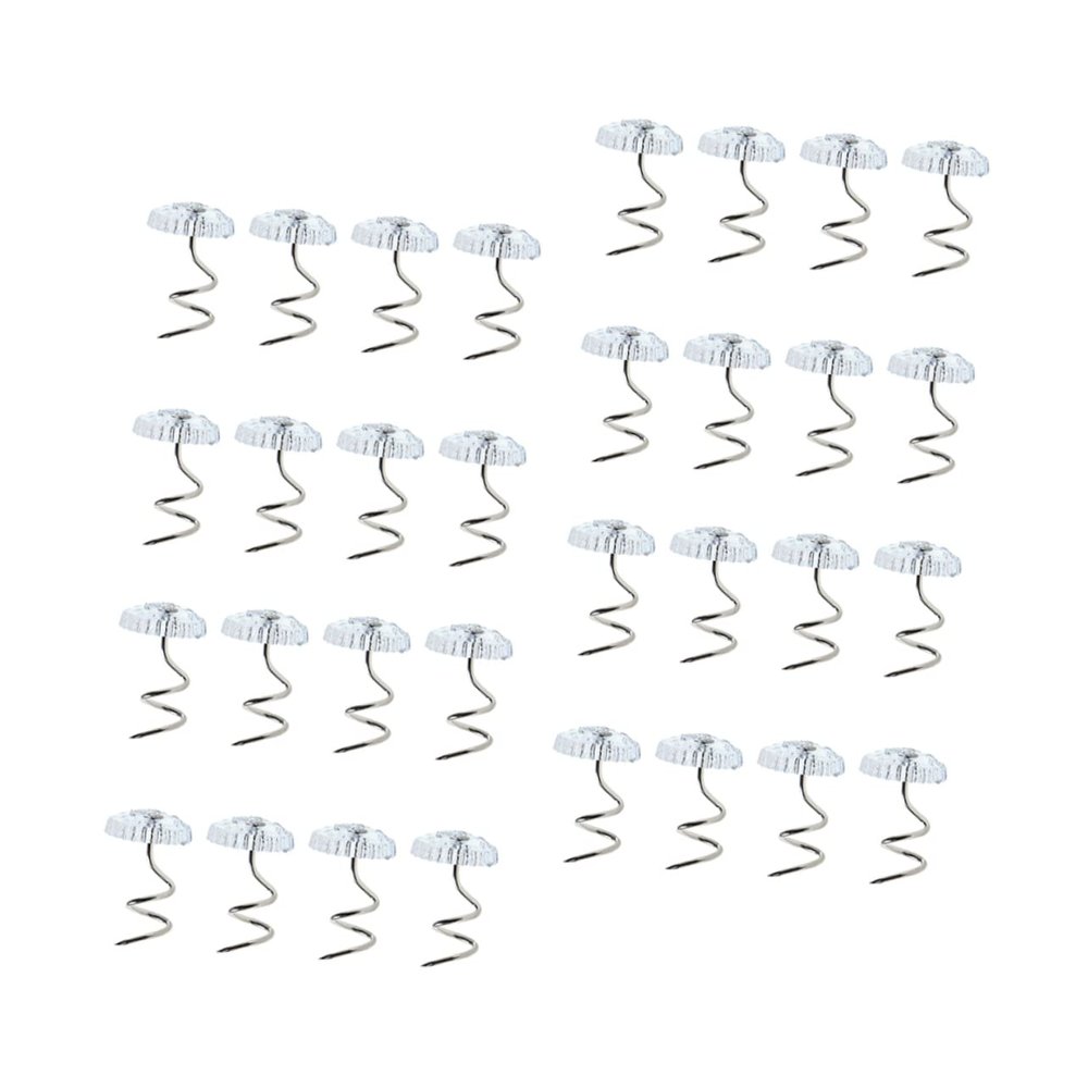 Amosfun 60pcs Non-Slip Dust Ruffle Pins Easy Install Upholstery Fasteners for Bedskirts Sofa Covers Tablecloths and Car Cushions Transparent Push Pins for Secure Hold