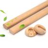 1pcs Wooden Oval Wardrobe Closet RodCloset Rod With End Supports For Closet Storage For Hanging Clothes Premium Closet Pole Wardrobe Cross- Bar Clothes Hanging Rods Polished Natural Beec(Size:50cm) view 1