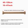 1pcs Wooden Oval Wardrobe Closet RodCloset Rod With End Supports For Closet Storage For Hanging Clothes Premium Closet Pole Wardrobe Cross- Bar Clothes Hanging Rods Polished Natural Beec(Size:50cm) view 4