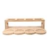 DECHOUS 8holes Multi-use Bamboo Oil Bottle Holder Spice Rack Organizer for Kitchen Essentials with Diameter Space Saving Storage for Cooking Oils and Seasoning Jars view 1