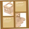 DECHOUS 8holes Multi-use Bamboo Oil Bottle Holder Spice Rack Organizer for Kitchen Essentials with Diameter Space Saving Storage for Cooking Oils and Seasoning Jars view 3