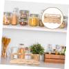 DECHOUS 8holes Multi-use Bamboo Oil Bottle Holder Spice Rack Organizer for Kitchen Essentials with Diameter Space Saving Storage for Cooking Oils and Seasoning Jars view 4