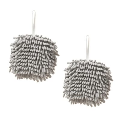 Amosfun 2pcs Chenille Hand Towels for Bathroom Quick-Dry Super Absorbent Soft and Fuzzy Kitchen Towels Multi-Functional Decor for Home Office and More for All Ages
