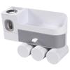 Cabilock Toothbrush Holder Wall Mounted Organizer Cup Bathroom Storage Shelf Punch Installation Easy Setup for Toothbrushes and Toothpaste Space-Saving view 1