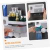 Cabilock Toothbrush Holder Wall Mounted Organizer Cup Bathroom Storage Shelf Punch Installation Easy Setup for Toothbrushes and Toothpaste Space-Saving view 2