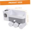 Cabilock Toothbrush Holder Wall Mounted Organizer Cup Bathroom Storage Shelf Punch Installation Easy Setup for Toothbrushes and Toothpaste Space-Saving view 3
