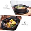 ABOOFAN Ceramic Casserole Cooking Pot Lid Soup and Stew Pot for Home Cooking and Easy to Clean for Noodles Soup and Family Gatherings view 4