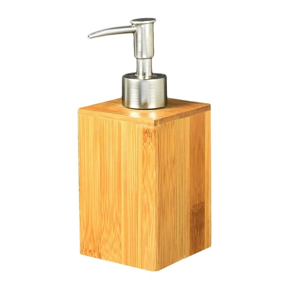 QHYFDC Soap Dispenser Bathroom Accessories Bamboo Soap Dispenser Lotion Hand Soap Storage Bottle Shower Gel Shampoo Container Liquid soap Dispenser