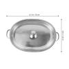 Oval Buffet Food Tray Xmas with Lid Stainless Steel for Catering view 2