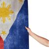 WOLEN The Philippines Flag Shower Curtain Set with 12 Hooks Plastic Material 72x60 Inch view 2