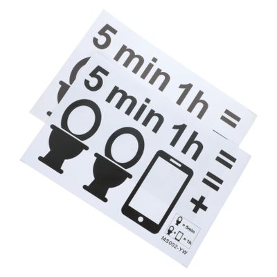 Amosfun 2sheets Removable Toilet Seat Warning Sign Decals Bathroom Stickers for Wall Decorative Cling for Restroom Easy to Apply Remove Suitable for Home Public Spaces