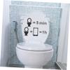 Amosfun 2sheets Removable Toilet Seat Warning Sign Decals Bathroom Stickers for Wall Decorative Cling for Restroom Easy to Apply Remove Suitable for Home Public Spaces view 3