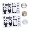Amosfun 2sheets Removable Toilet Seat Warning Sign Decals Bathroom Stickers for Wall Decorative Cling for Restroom Easy to Apply Remove Suitable for Home Public Spaces view 4
