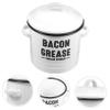 ABOOFAN Vintage Enamel Pot Lid Multi-functional Container for Soup Sauces and Bacon Grease Practical Kitchen Storage for Home Cooking view 4
