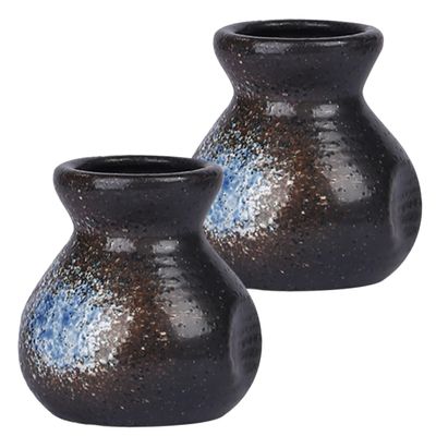 2pcs Japanese Style Ceramic Toothpick Holder Jars for Home Decoration